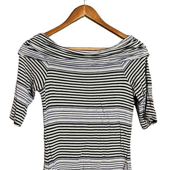 3 for $30! Max studio striped cowl neck shirt - Picture 4 of 9